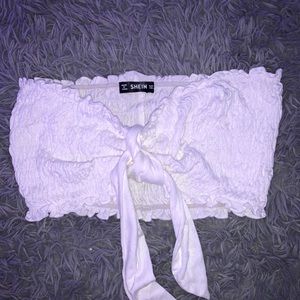 White tie tube top